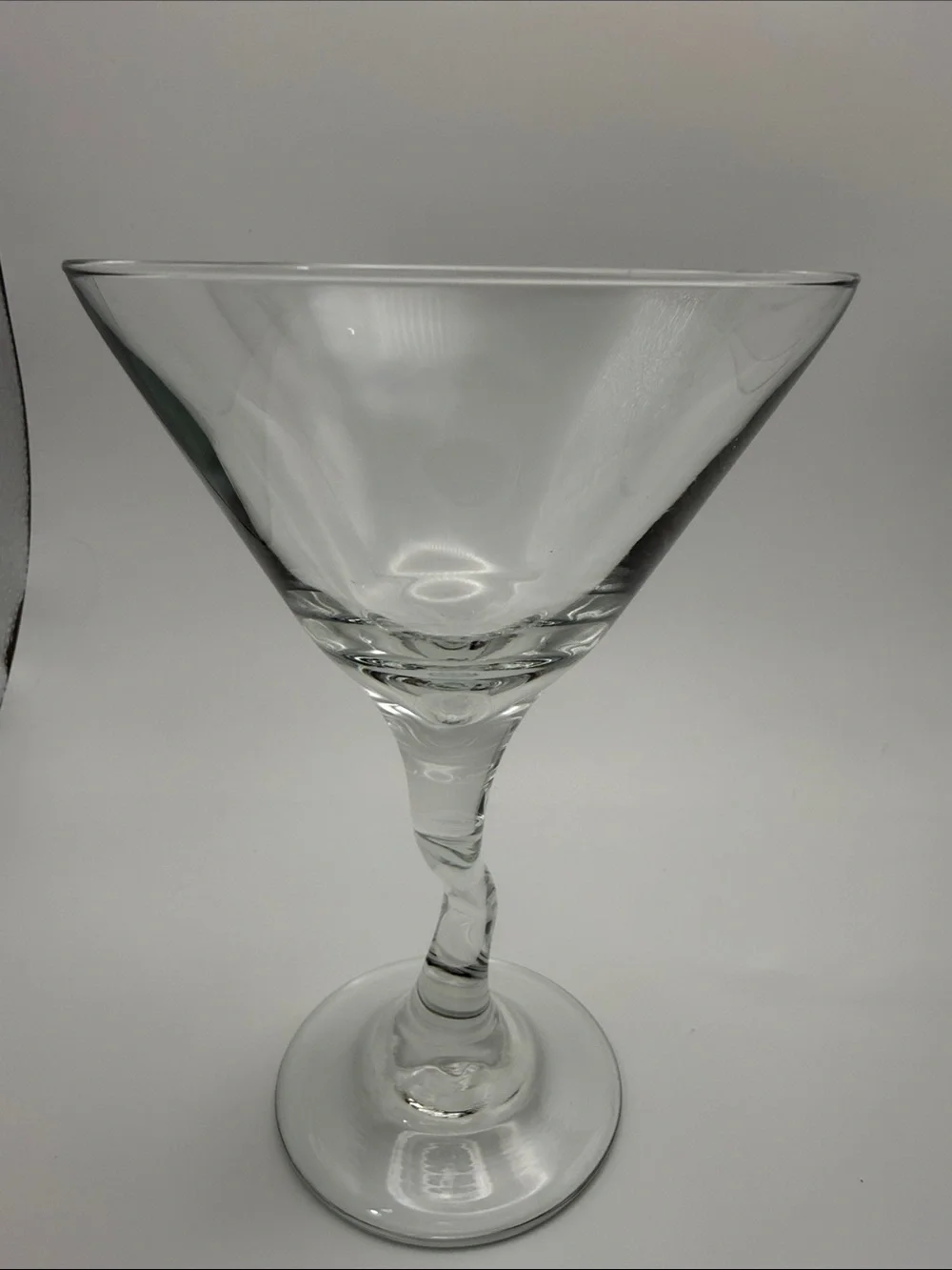 Libbey Z Twisted Retro Zig Zag Stem Boho Martini Margarita Glasses Set of 2